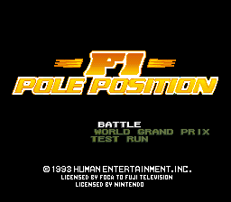 F1 Pole Position (Europe) Title Screen